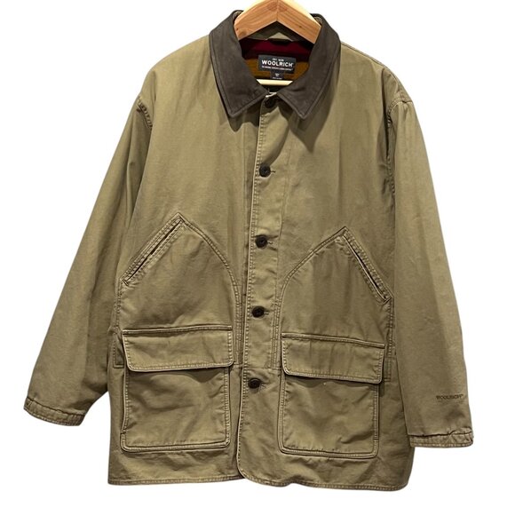 Woolrich Canvas Fleece Lined Chore Jacket Dark Wheat, XXL - Picture 1 of 11